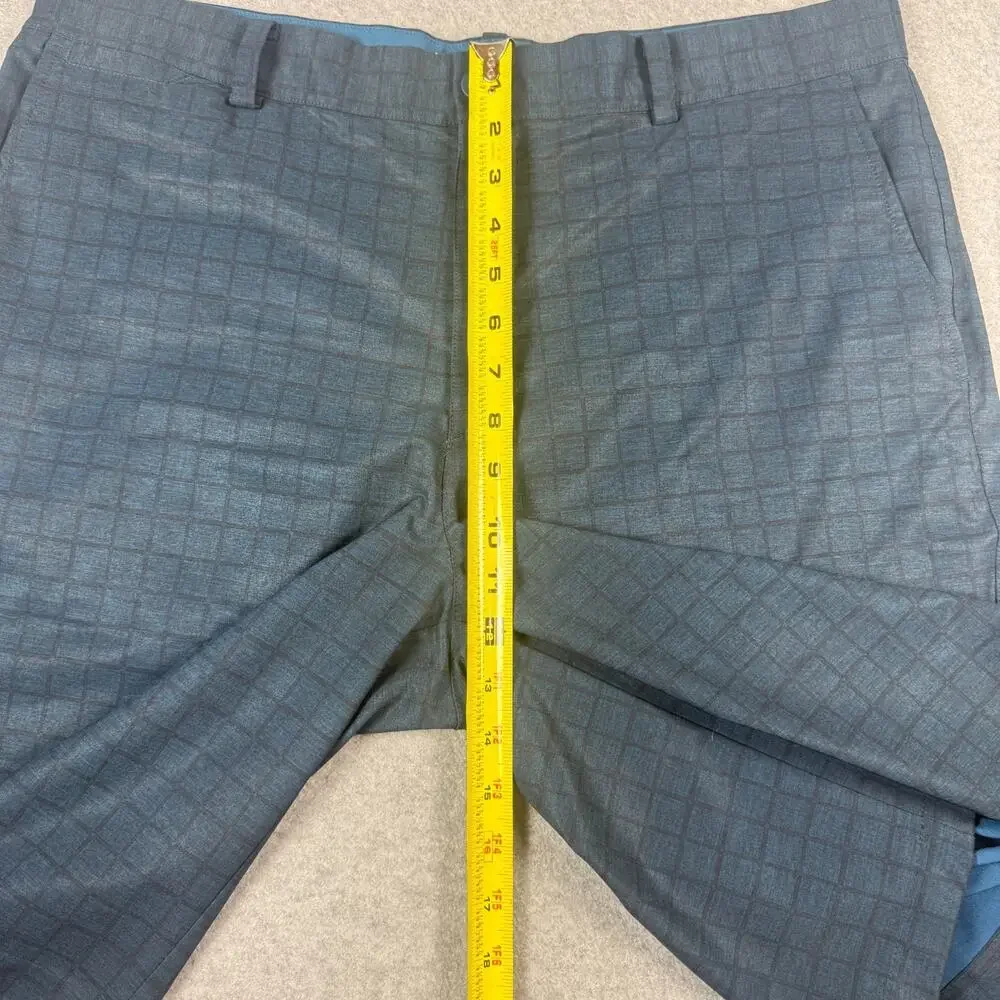 Nike Golf Shorts Mens 36 Blue Grid Plaid Dri-FIT Tour Performance Lightweight